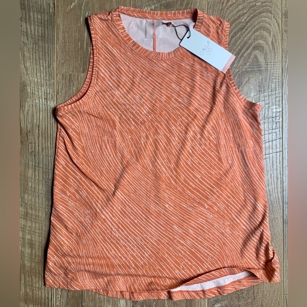 CALIA by Carrie Underwood Orange Striped Tank Top NWT - S